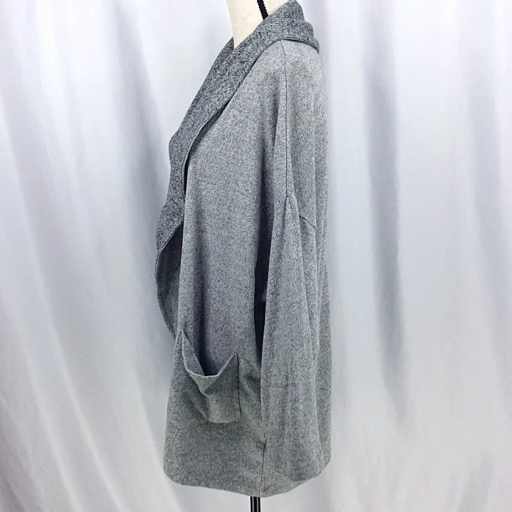 Banana Republic Open Lofty‎ Knit Cardigan Sweater Womens Size M/L Gray Pockets